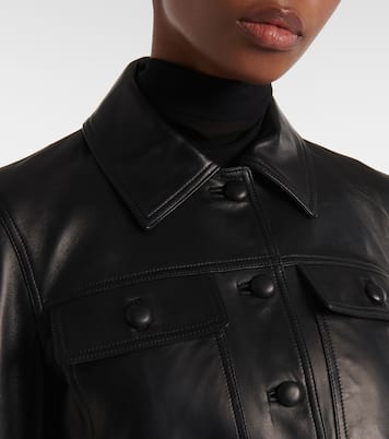 Giacca in pelle cropped | Saint Laurent