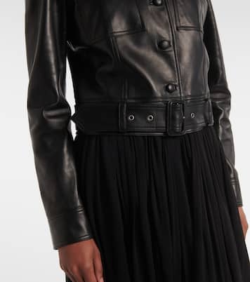 Giacca in pelle cropped | Saint Laurent