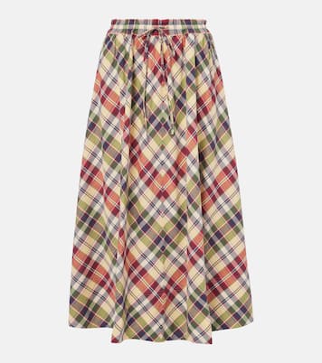Falda larga de algodón a cuadros | Polo Ralph Lauren