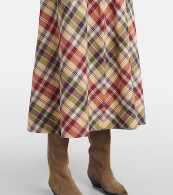 Falda larga de algodón a cuadros | Polo Ralph Lauren
