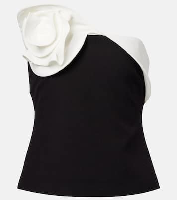Top de crepé sin tirantes con volantes | Roland Mouret
