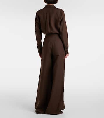Pantaloni a gamba larga Sequoia in lino | Max Mara