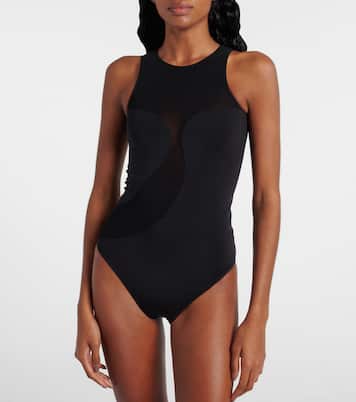 Body asimétrico de satén semitransparente | Wolford