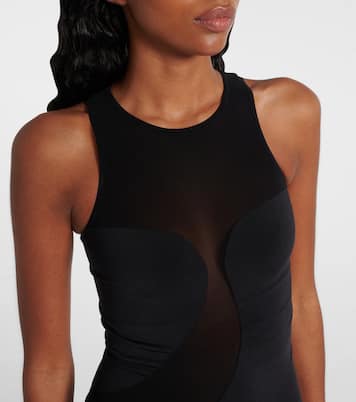 Body asimétrico de satén semitransparente | Wolford