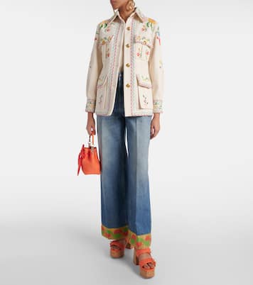 Secchiello Bon Bon in rafia con fiocco | Jimmy Choo