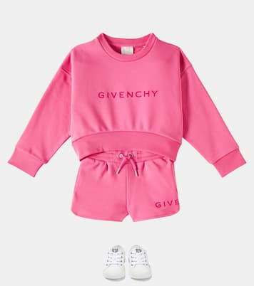 Felpa in misto cotone con logo | Givenchy Kids