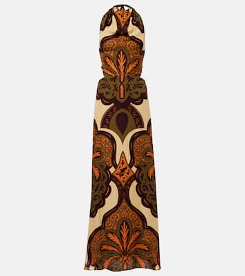 Halterneck printed silk maxi dress | Johanna Ortiz