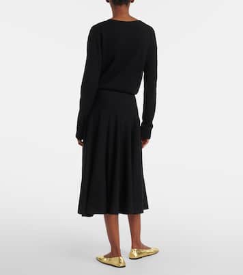 Gonna midi Jaliah in misto lino e cotone | The Row