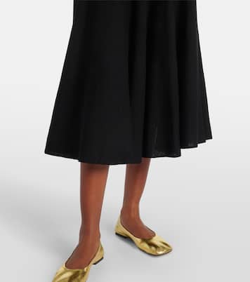 Gonna midi Jaliah in misto lino e cotone | The Row