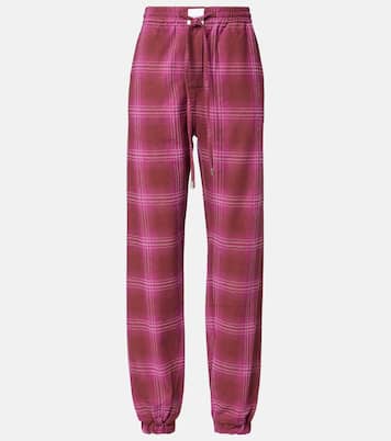Pantalon de survêtement en coton à carreaux | The Attico