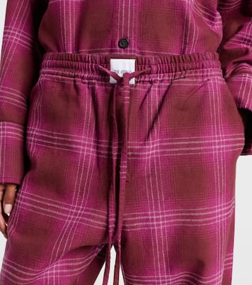 Pantalon de survêtement en coton à carreaux | The Attico