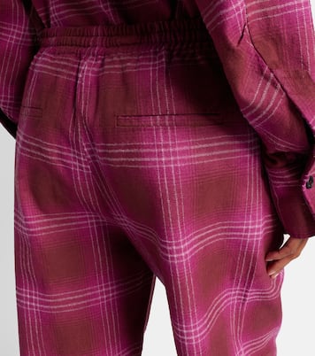 Pantalon de survêtement en coton à carreaux | The Attico