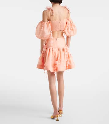 Crop top Dawning de lino y seda | Zimmermann