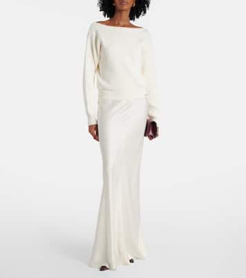 Jersey en mezcla de algodón y seda | Victoria Beckham