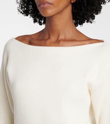 Jersey en mezcla de algodón y seda | Victoria Beckham