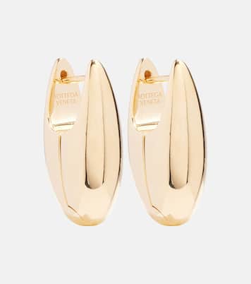 Pendientes de plata de ley bañados en oro de 18 ct | Bottega Veneta