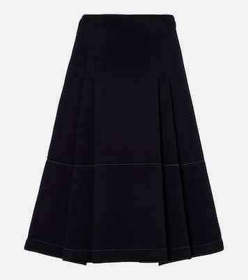 Tiered cotton-blend midi skirt | Marni