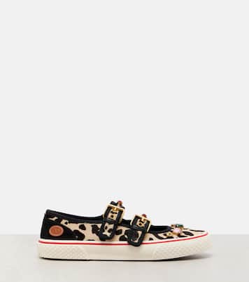 Dollyboard embellished calf hair sneakers | Valentino Garavani