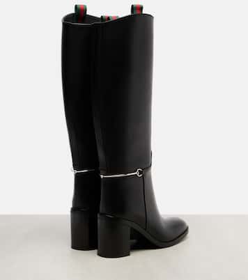Botas altas de piel con Horsebit  | Gucci