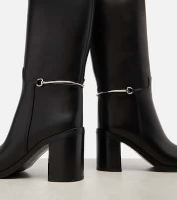 Botas altas de piel con Horsebit  | Gucci