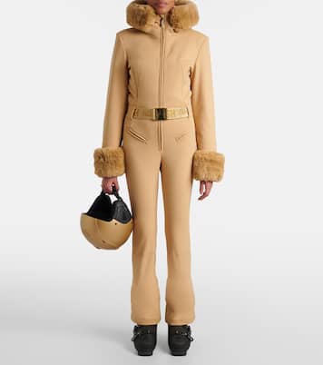 Vita faux fur-trimmed down ski jumpsuit | Goldbergh
