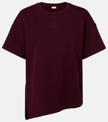 Anagram asymmetric cotton-blend T-shirt | Loewe