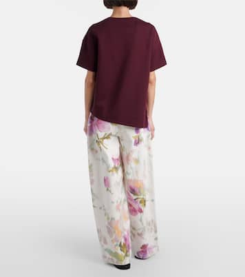Anagram asymmetric cotton-blend T-shirt | Loewe