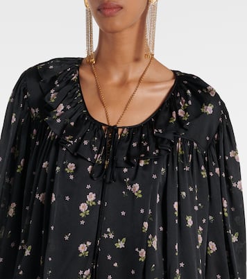 Gathered silk charmeuse minidress | Chloé