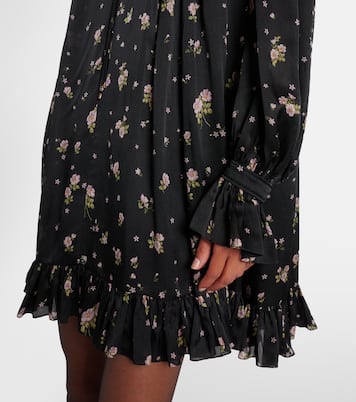 Gathered silk charmeuse minidress | Chloé