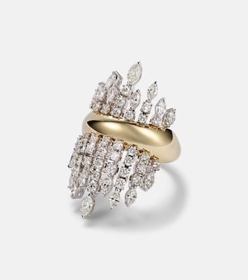 Golden Strada 18kt gold ring with diamonds  | Yeprem