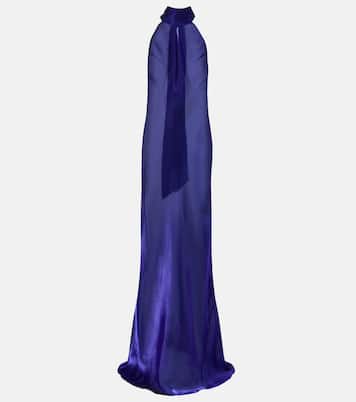 Sienna semi-sheer organza gown  | Galvan