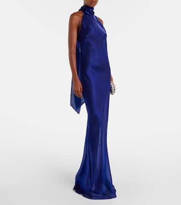 Sienna semi-sheer organza gown  | Galvan