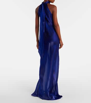 Sienna semi-sheer organza gown  | Galvan