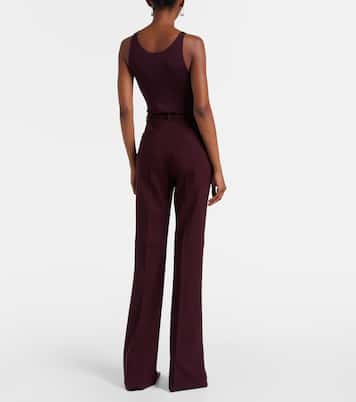 Febe high-rise wool-blend flared pants | Sportmax