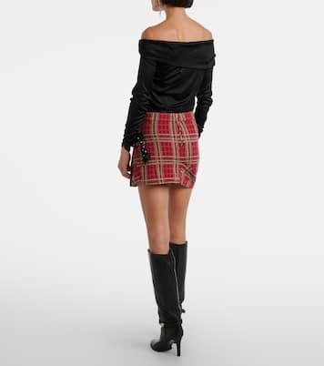 Gisen belted plaid cotton miniskirt | Isabel Marant