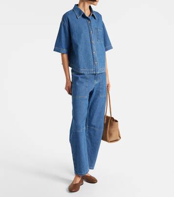 Farah high-rise tapered jeans | Velvet