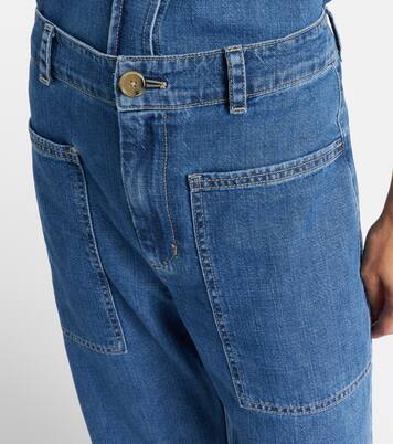 Farah high-rise tapered jeans | Velvet