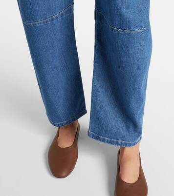 Farah high-rise tapered jeans | Velvet