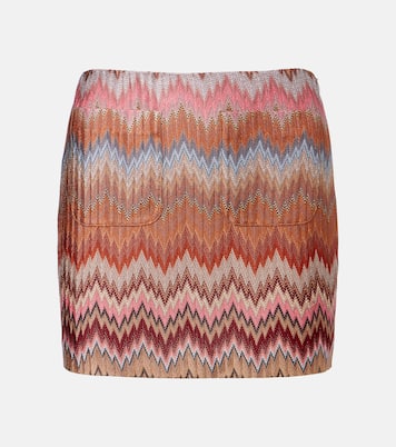 Zig Zag lamé miniskirt | Missoni