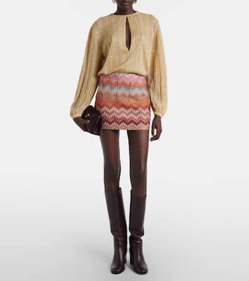 Zig Zag lamé miniskirt | Missoni