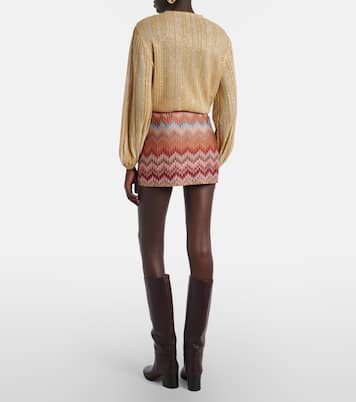 Zig Zag lamé miniskirt | Missoni
