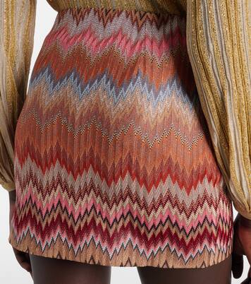Zig Zag lamé miniskirt | Missoni
