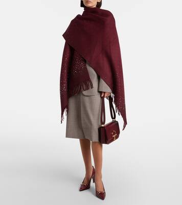 GG embellished wool shawl | Gucci