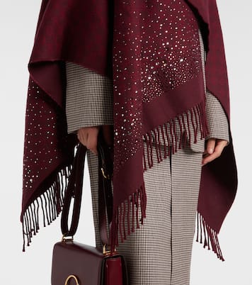 GG embellished wool shawl | Gucci