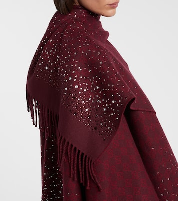 GG embellished wool shawl | Gucci