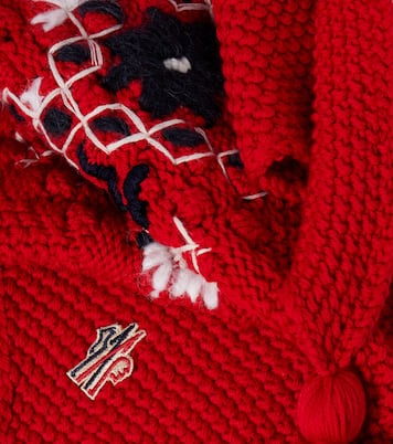 Embroidered wool scarf | Moncler