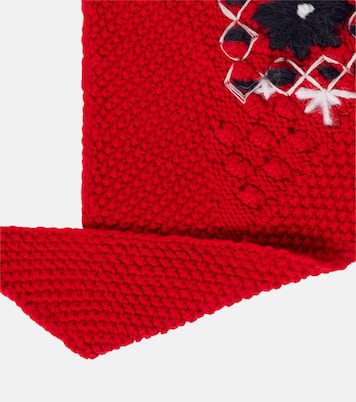 Embroidered wool scarf | Moncler