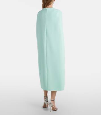 Oria caped crêpe midi dress | Safiyaa
