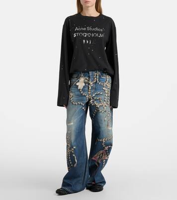 1981 trompe l’œil wide-leg jeans | Acne Studios