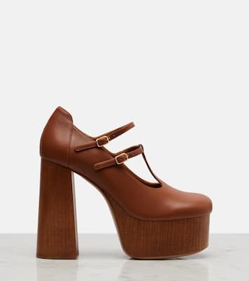 Leather platform Mary Jane pumps | Chloé